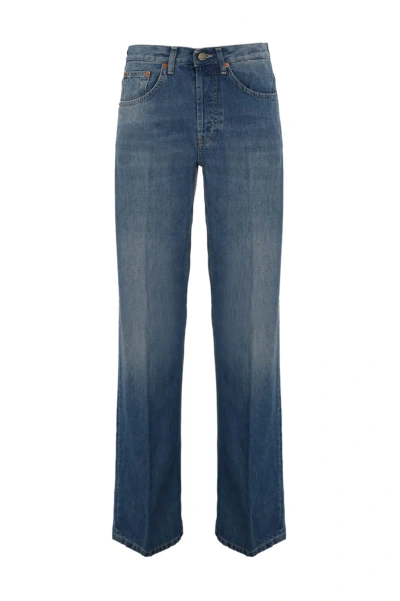 Dondup Jacklyn Wide Leg Jeans In Denim In Dark Wash