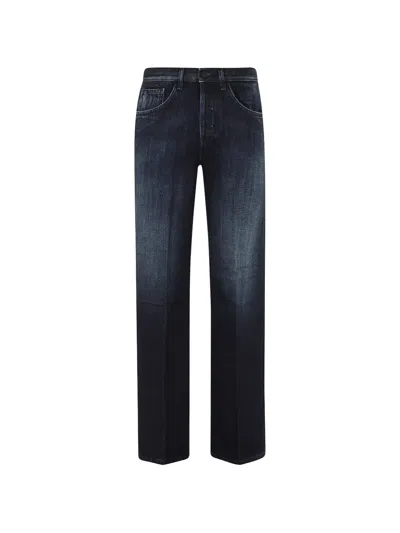 Dondup Jacklyn Wide-leg Jeans In Blue