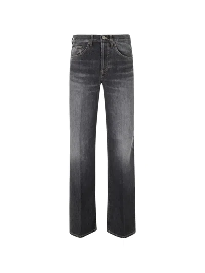Dondup Jacklyn Wide-leg Jeans In Gray