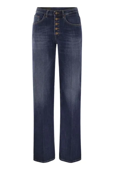 Dondup Jacklyn - Wide-leg Stretch Denim Jeans In Blue