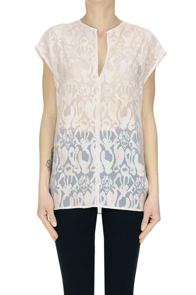 Dondup Jacquard Fabric Blouse In Neutral