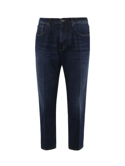 Dondup Jago Trousers In Cotton Denim In Blue