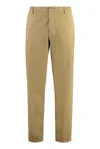 Dondup Cotton Regular-fit Straight-leg Trousers In Nude