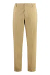 Dondup Cotton Regular-fit Straight-leg Trousers In Neutral