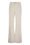 Dondup Janice - Wide Corduroy Trousers In Beige