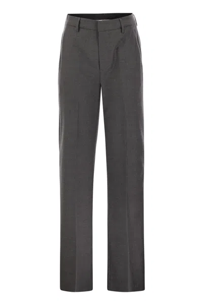 DONDUP DONDUP JANICE - WIDE WOOL PANTS