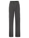 Dondup High Waist Casual Pants In Grey