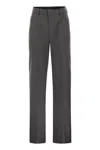 Dondup High Waist Casual Pants In Grey