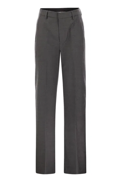 DONDUP DONDUP JANICE - WIDE WOOL PANTS