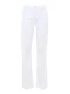 Dondup Logo Patch Jeans In White