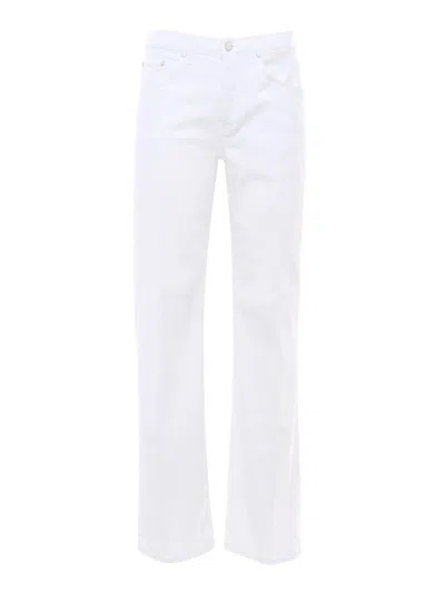 Dondup Logo Patch Jeans In White