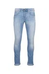 Dondup George Rolled Cuffs Skinny Jeans In Blue