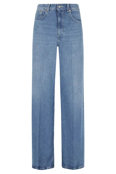 Dondup Jeans 5tasche Wide Leg Beatrix In Blue