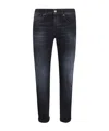 Dondup Slim Fit Trousers Rolled Cuffs In Animal Print