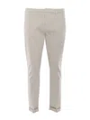 Dondup Trousers Back Pockets Belt Loops Side Pockets In Beige