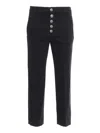 Dondup Logo-patch Cropped Straight-leg Jeans In Black