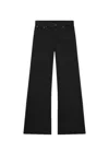 Dondup Marlen Wide Leg Jeans In Bull Cotton And Lyocell In Black