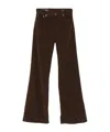 Dondup Wide-leg Brown Jeans With Five-pocket Design In Black