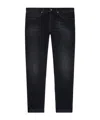 Dondup Whiskering-effect Jeans In Black