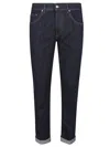 Dondup Skinny Fit Dark Wash Denim Trousers In Black