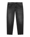 Dondup Vintage Black Wash Carrot Fit Jeans In Black