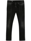 Dondup Whiskering-effect Jeans In Black  