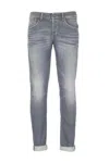 Dondup Black Slim Fit Jeans In Gray