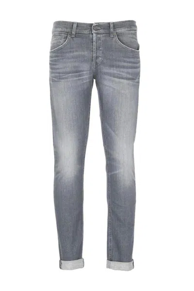 Dondup Black Slim Fit Jeans In Gray
