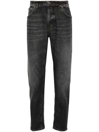 Dondup Brighton Low-rise Carrot Jeans In Blue