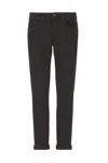 Dondup Black George Cotton Trouser In Black