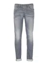 Dondup Black Slim Fit Jeans In Gray
