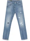 Dondup Slim-fit Blue Denim Jeans In Blue