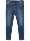Dondup Slim Fit Cropped Jeans In Blue