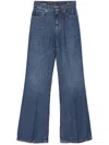 Dondup Amber Wide Flared Jeans In Blue