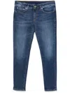 Dondup Slim Fit Cropped Jeans In Blue