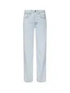 Dondup Jacklyn Wide Leg Denim Jeans In Blue