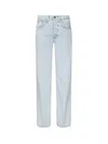 Dondup Jacklyn Wide Leg Denim Jeans In Blue