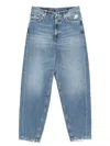 Dondup Loose Blue Denim Jeans In Blue