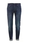 Dondup Trousers Skinny Model Rolled Cuffs In Blue
