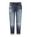 Dondup Regular Fit Jeans With Rolled Cuffs In Blue