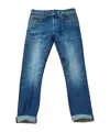 Dondup Straight-leg Blue Denim Jeans With Classic Five-pocket Design In Blue