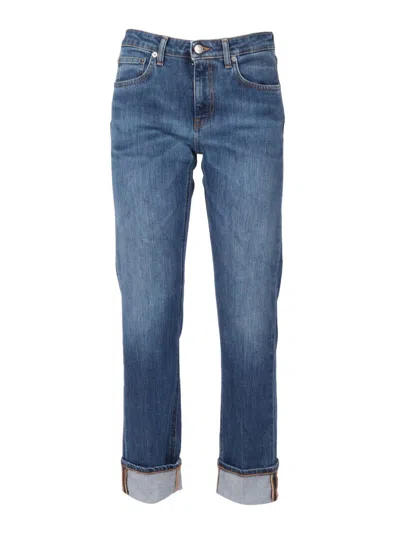 Dondup Cuffed Jeans In Blue