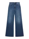 Dondup Five-pocket Wide-leg Jeans In Blue