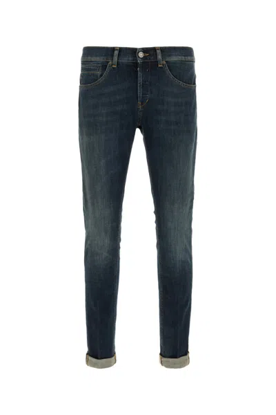 Dondup George Trousers Rolled Cuffs In Blue
