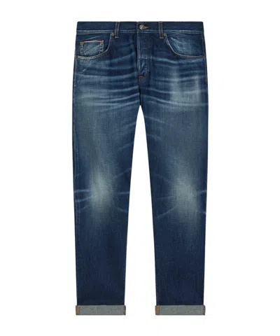 Dondup Logo-patch Trousers In Blue