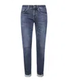 Dondup Tailored Straight Leg George Pants In Blue