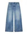 Dondup Wide-leg Vintage Wash Jeans In Recycled Stretch Denim In Blue
