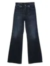 Dondup Wide-leg Indigo Wash Jeans In Blue
