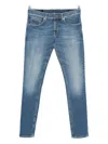 Dondup Slim-fit Blue Jeans With Classic Five-pocket Design In Blue