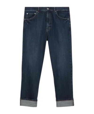 Dondup Straight Leg Jeans Featuring Five-pocket Design In Blue